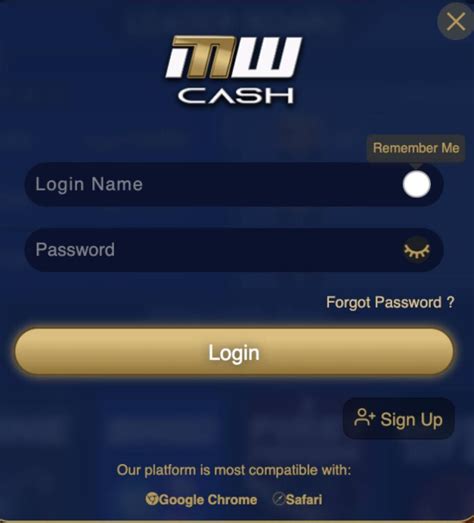 Logging into MWCash .